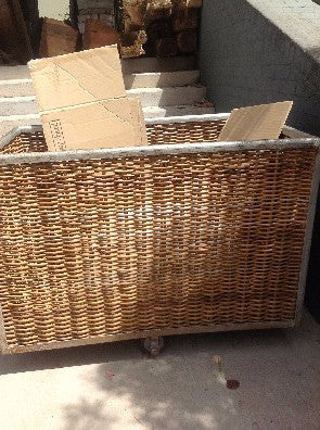 French Rolling Wicker Basket