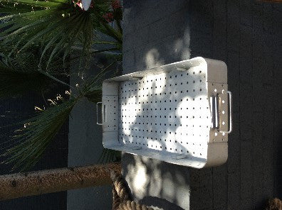 Tray, aluminium with holes throughout