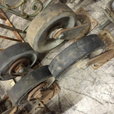 Set of 4 Large Industrial Wheels