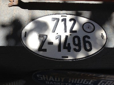 Decorative License Plate, German, oval