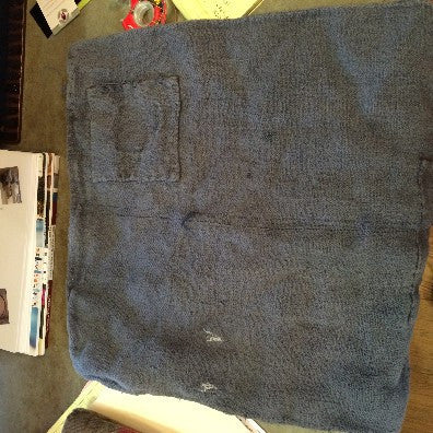 Blue Linen Pillow