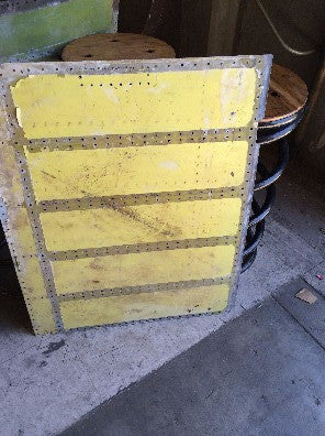 Airplane sheet metal, yellow