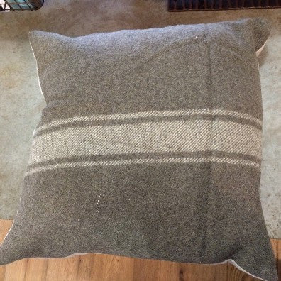 Pillow from Swiss Fab, Heather color with striping in Center