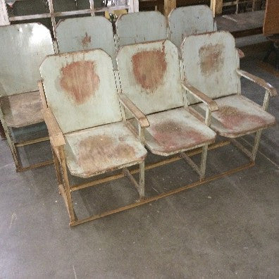 Set of 4 Metal Theater Seats