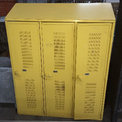 Set of 3 Yellow Lockers