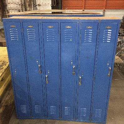 Set of 6 Blue Lockers