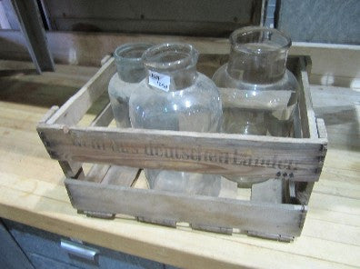 Crate, wooden & glass bottles from Austria