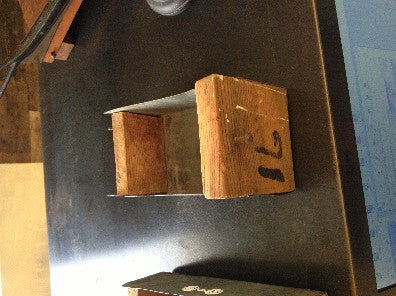 Drawer (pair) wood, metal interiors "16" on front