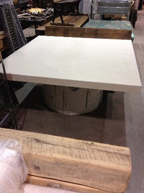 Square White Concrete Table
