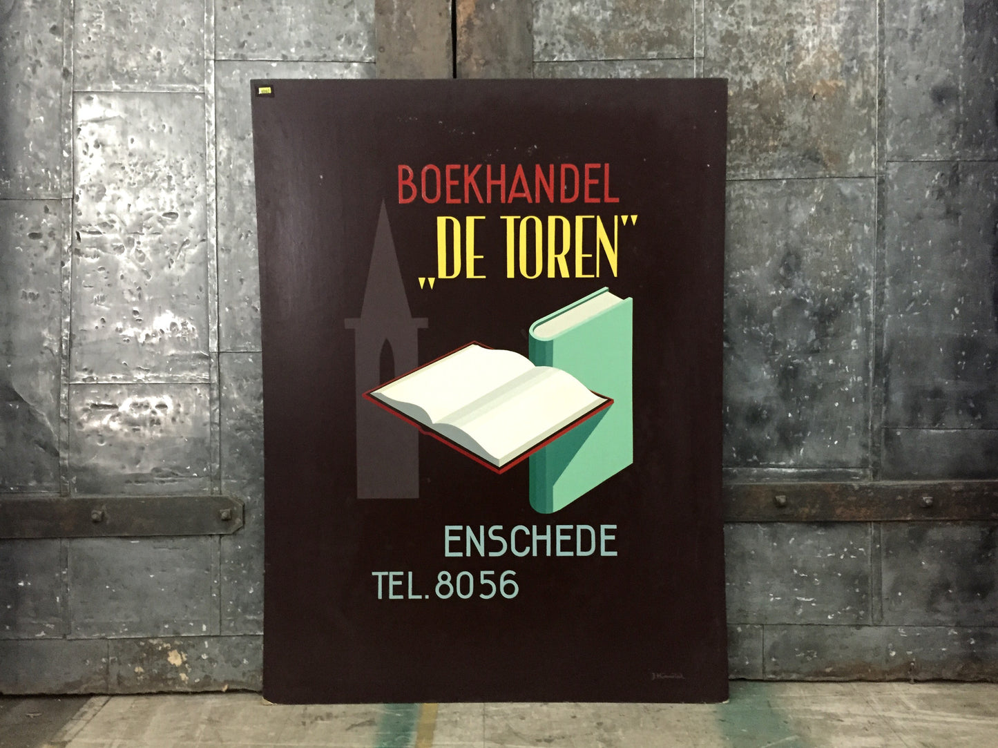 Dutch Advertising Sign, "Boekhandel"