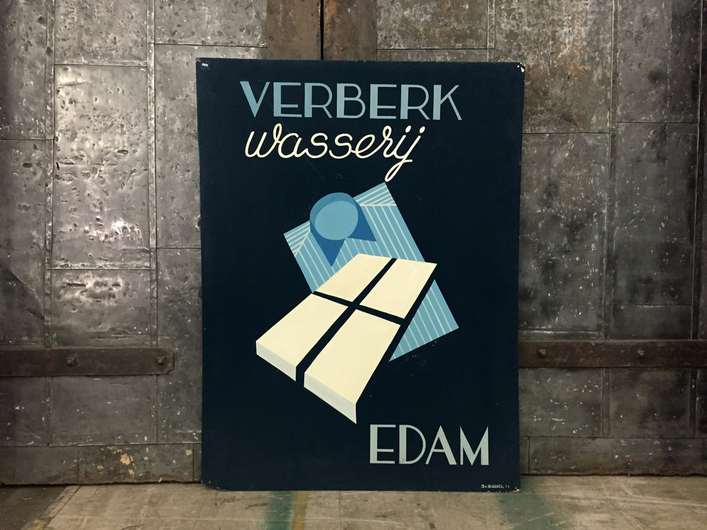 Dutch Advertising Sign, "Verberk Waserij"