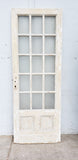 2 Panel 15 Lite Single Washed Wood Antique Door
