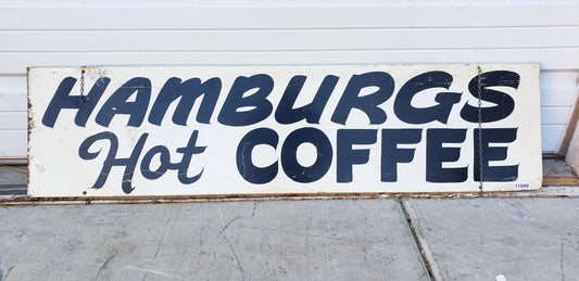 Hamburgs Hot Coffee Metal Sign