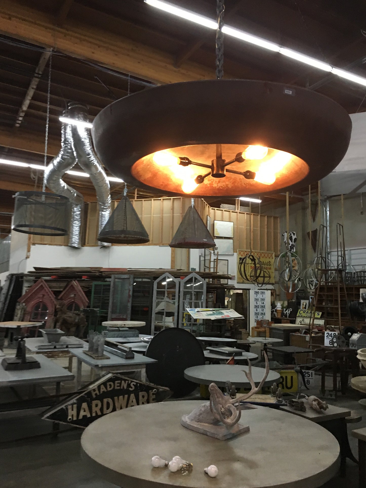 Repurposed Industrial Pendant Light