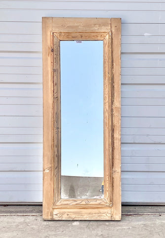 Antique Natural Wood Rectangle Mirror