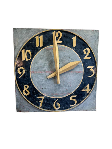 French Metal Clock Face with Metal Hands