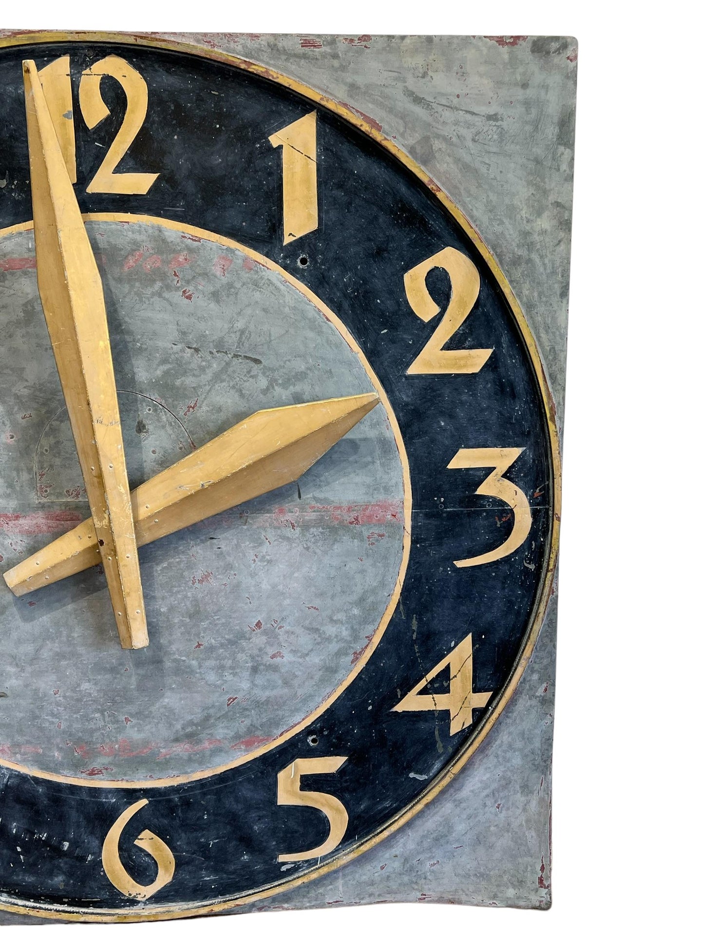 French Metal Clock Face with Metal Hands