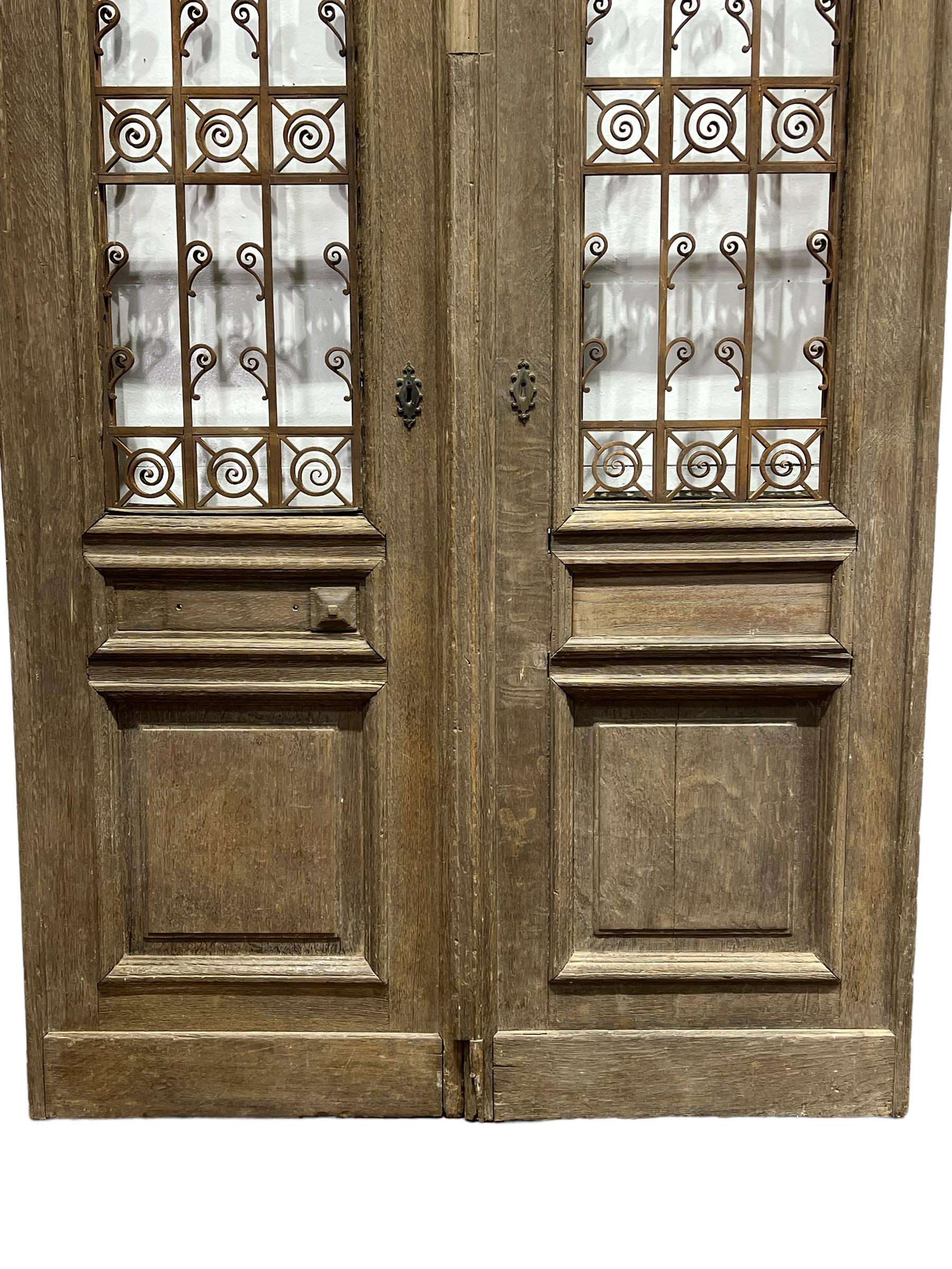 Pair of Antique French Doors with Iron Work (no glass) – Antiquities ...