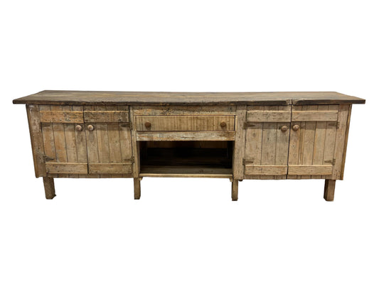 Industrial Wooden Antique Work Counter