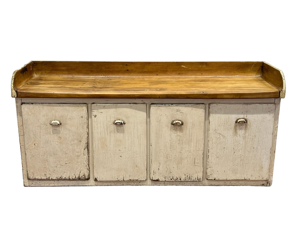 Antique Painted Bakery Shop Work Counter
