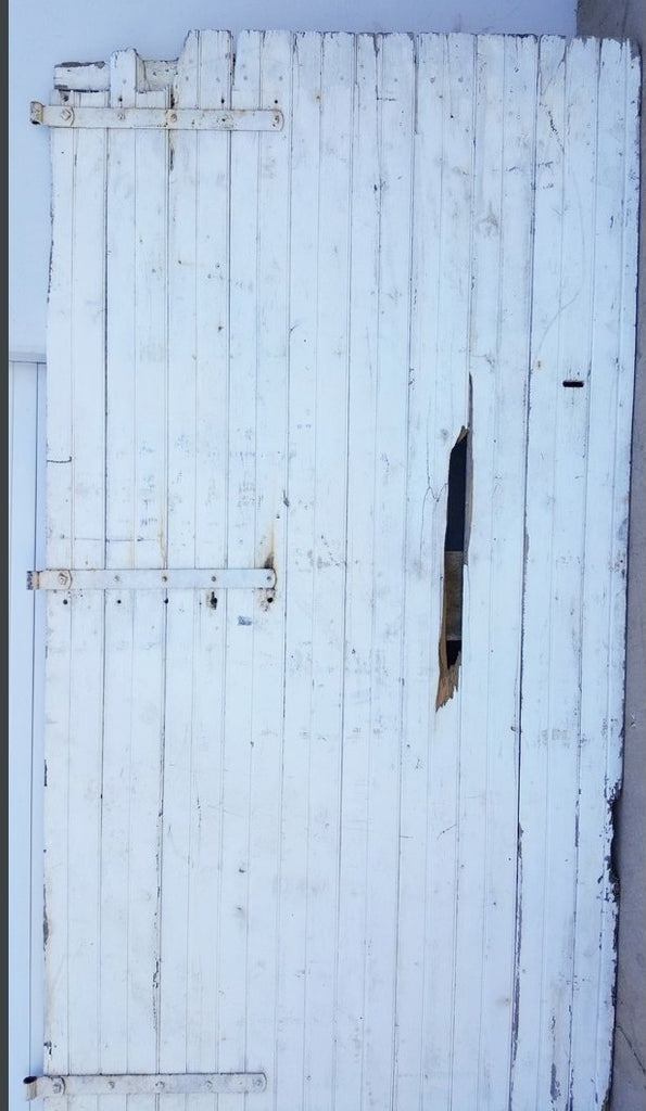 Pair of Antique White Barn Doors