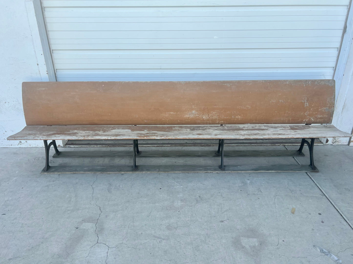 10 Ft Fold-up Bench with Cast Iron Legs
