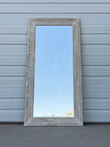Rectangle Washed Wood Mirror