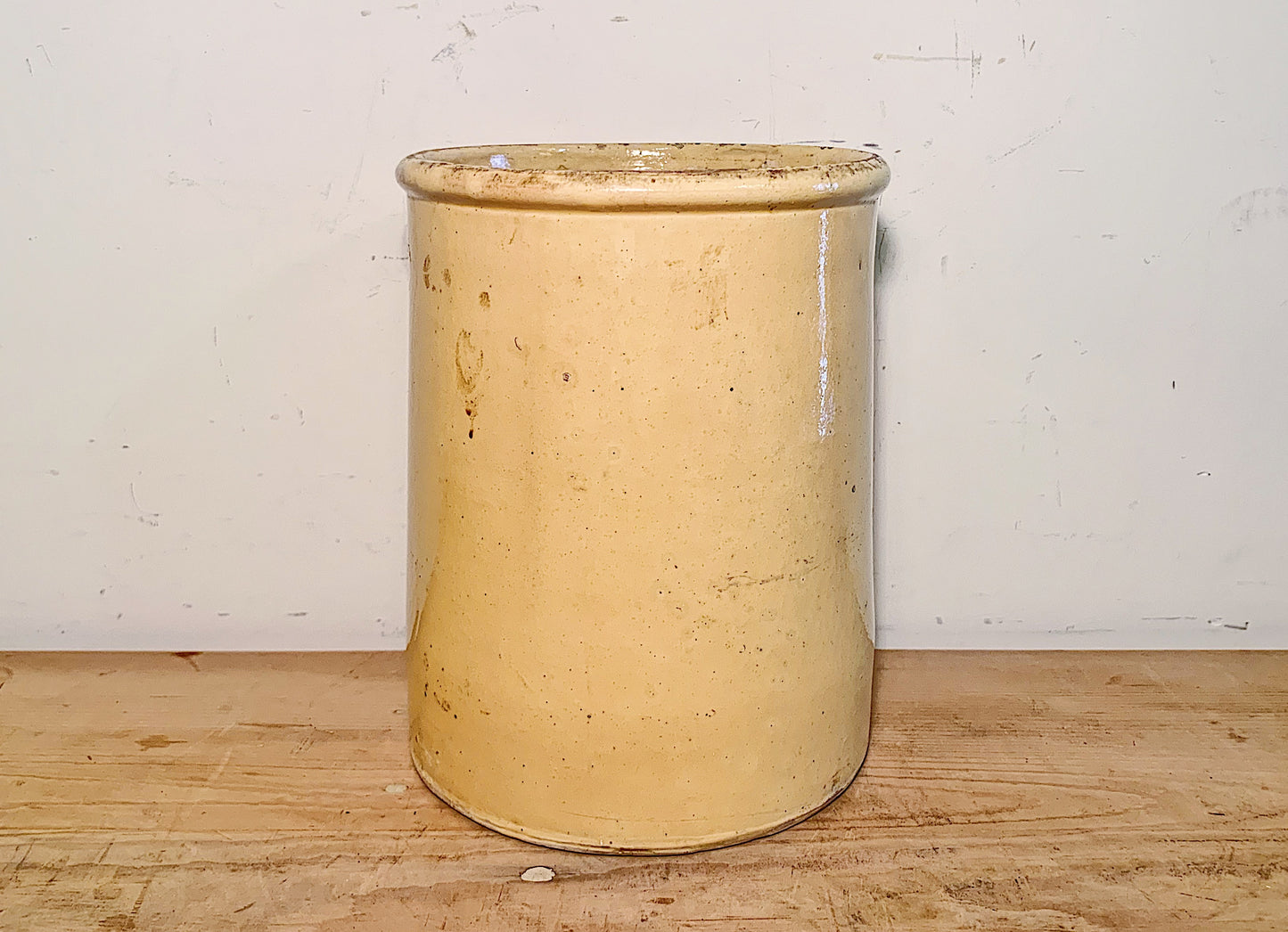 Large Yellow French Jam Crock