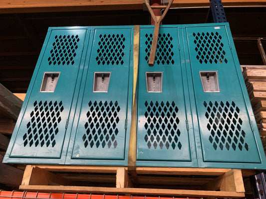 Set of 4 Blue Mesh Lockers