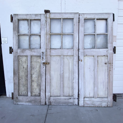 Set of 3 Antique Folding Barn Doors