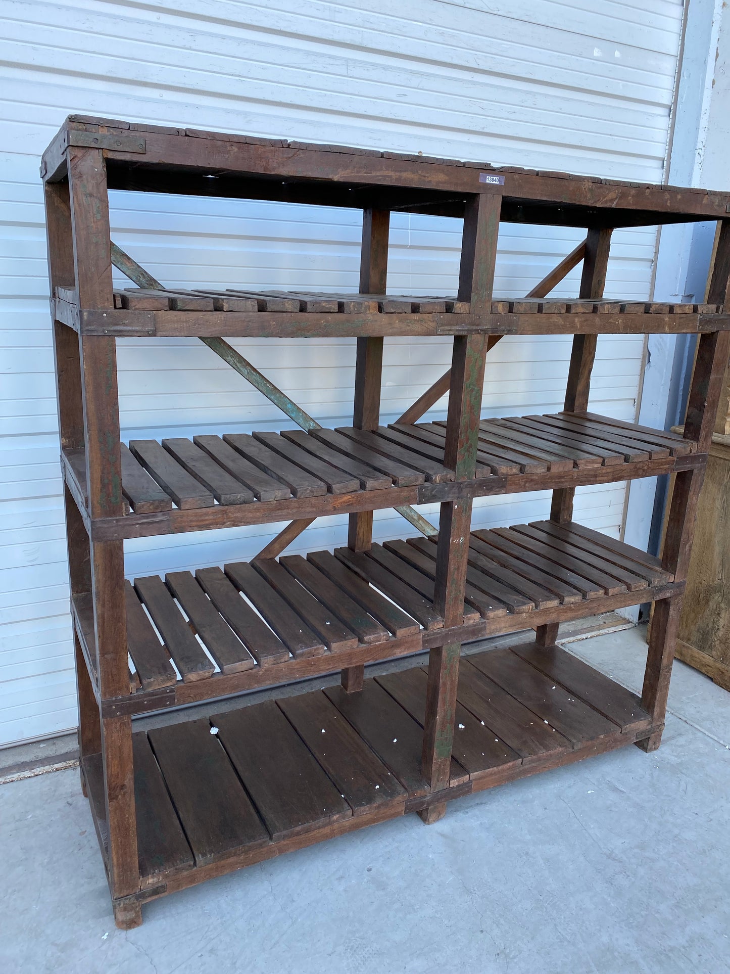 Wood Rack with 4 Shelves