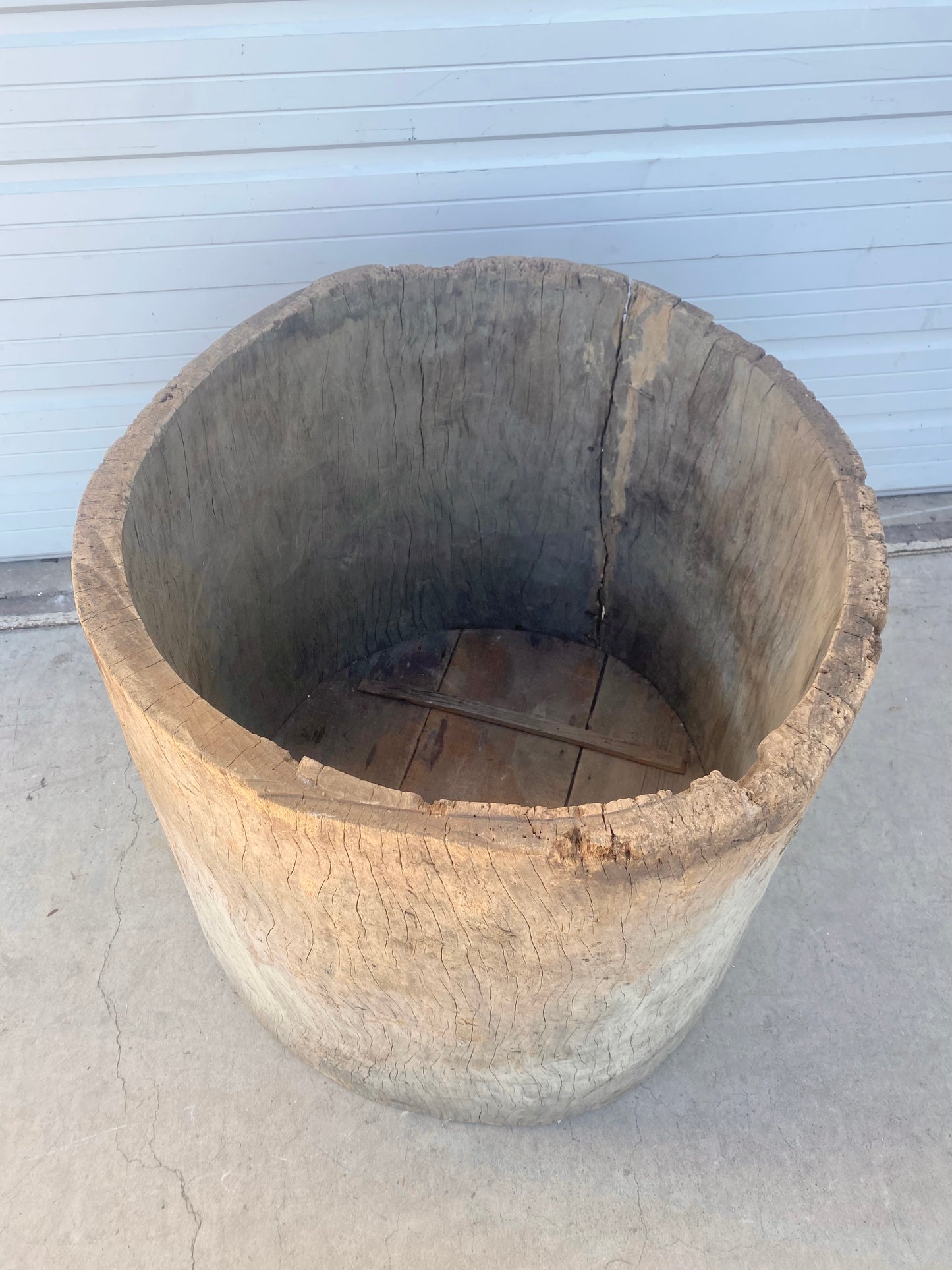 Decorative Primitive Wood Barrel Container / Planter