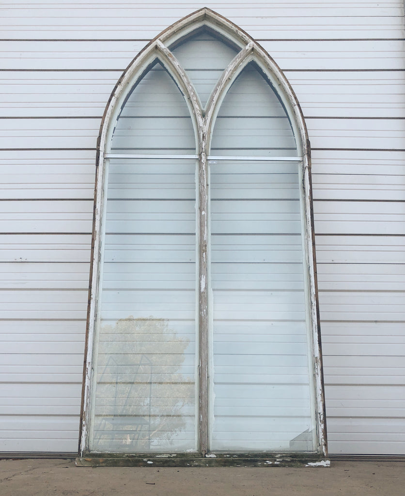 Arched 3 Pane Gothic Style American Church Window