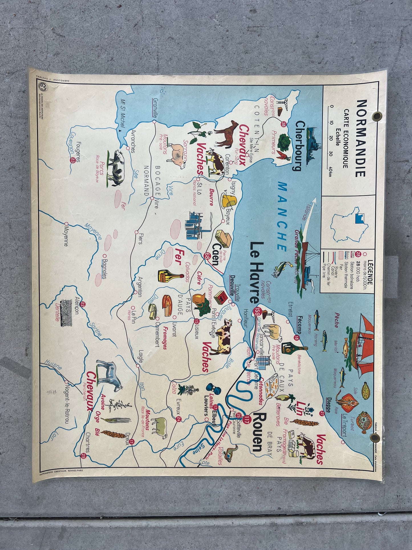 Normandie / Bassin Parisien Double Sided Map