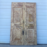 Pair of Ornate Egyptian Wood Carved Antique Doors