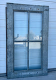 4 Lite Chickenwire Glass Single Metal Factory Door