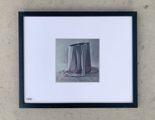 “Garbage Can with Fabric” Framed Photograph/Art