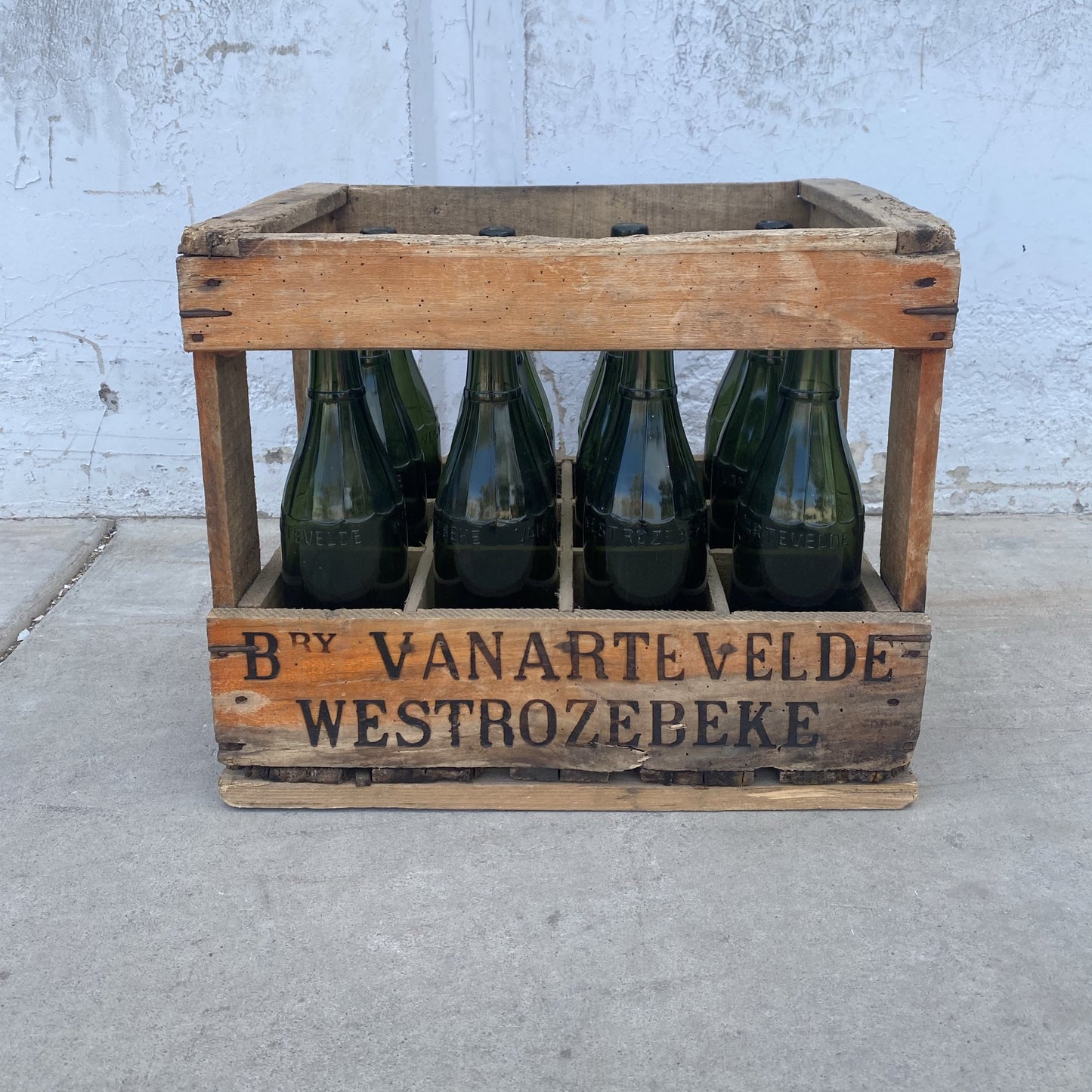 Wood Crate with Bottles