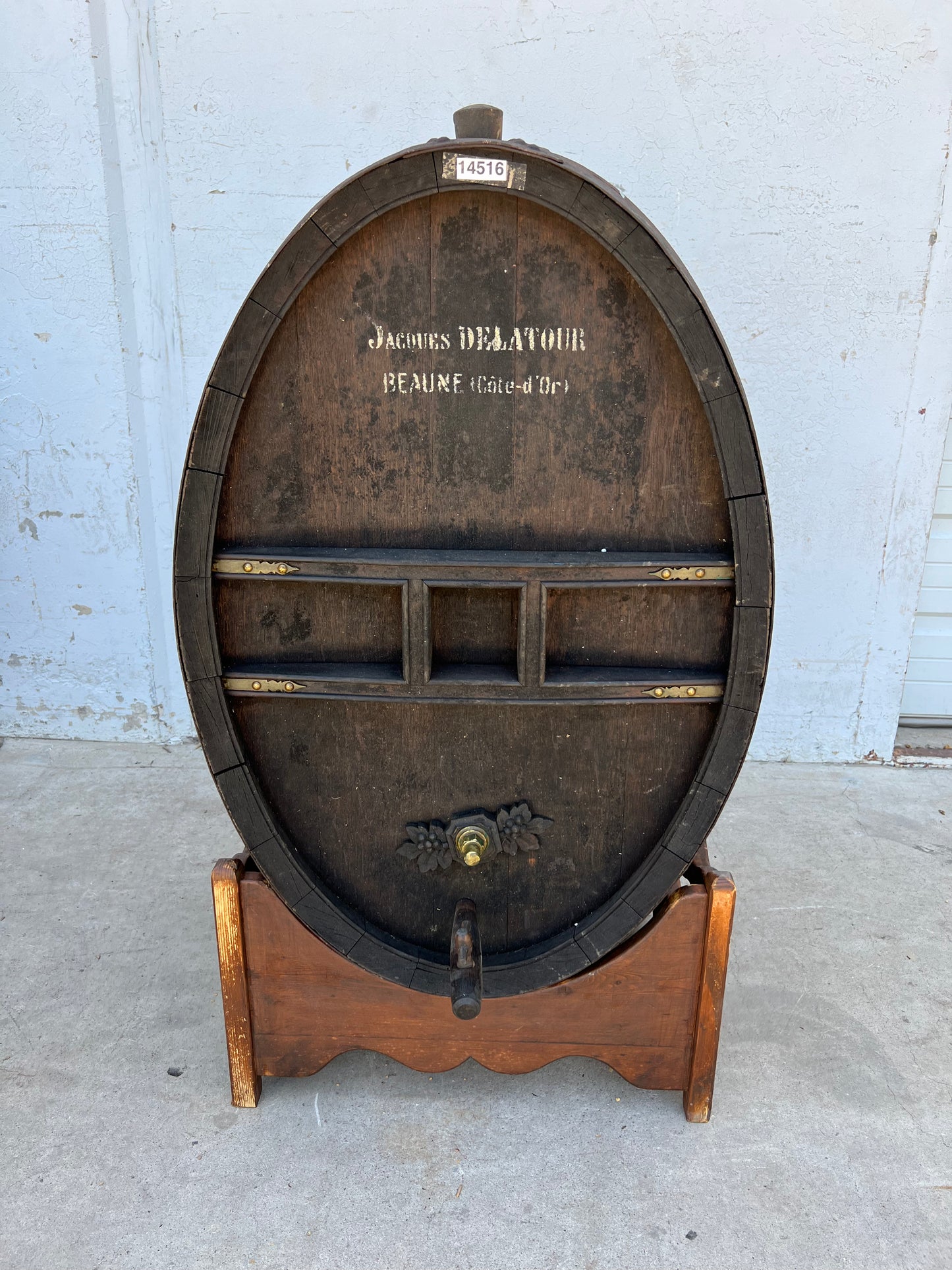 French Wine Barrel on Stand