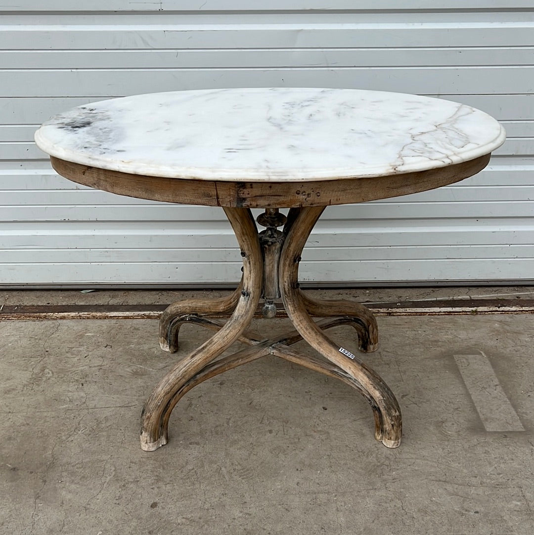Bentwood Wood Table w/Marble Top
