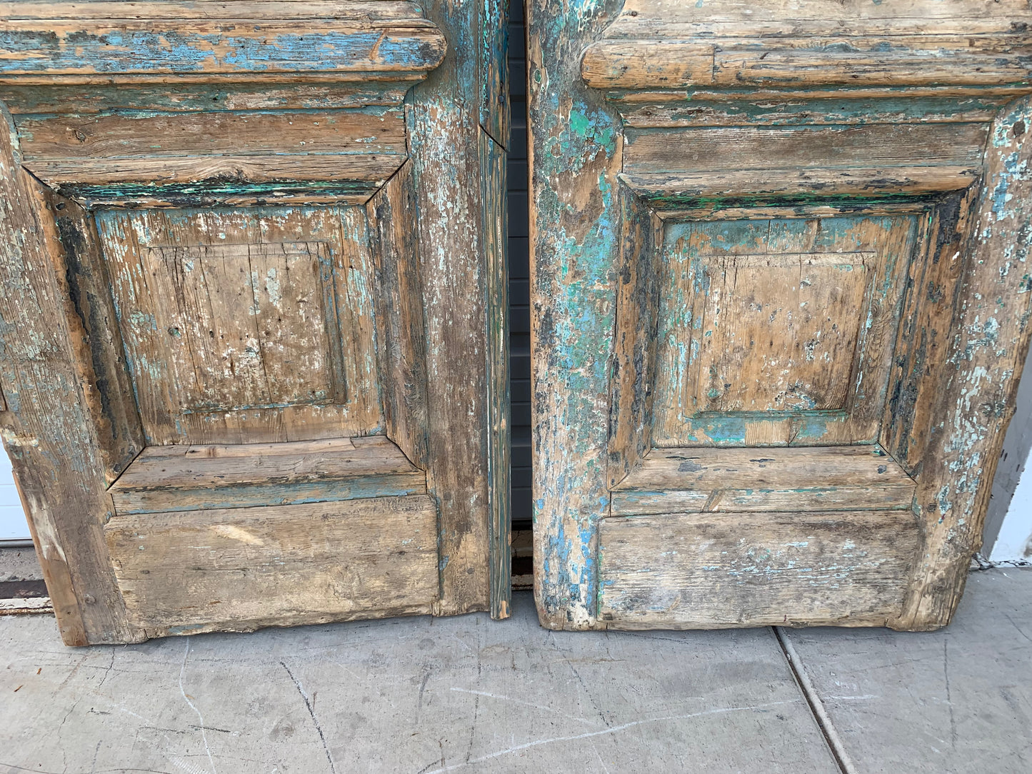 Pair of Ornate Antique Wood Carved Doors