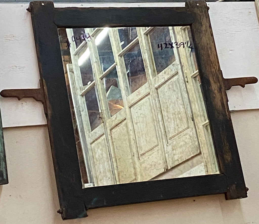 Single Pane Rectangle Wood Mirror