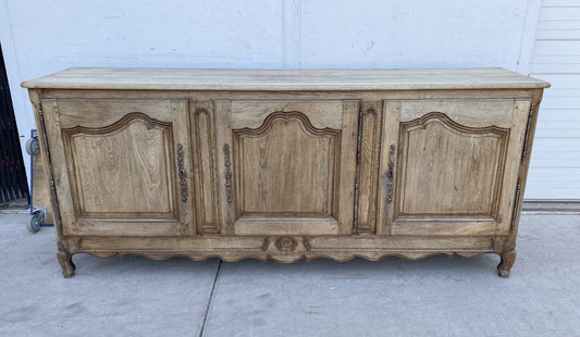 Bleached Wood Antique French Sideboard