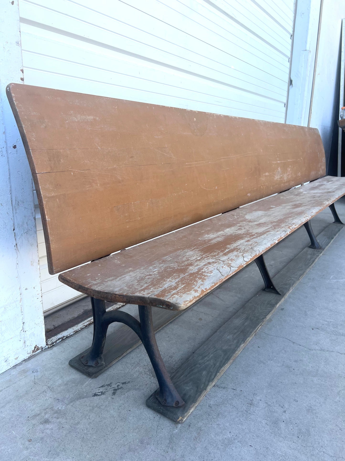 10 Ft Fold-up Bench with Cast Iron Legs