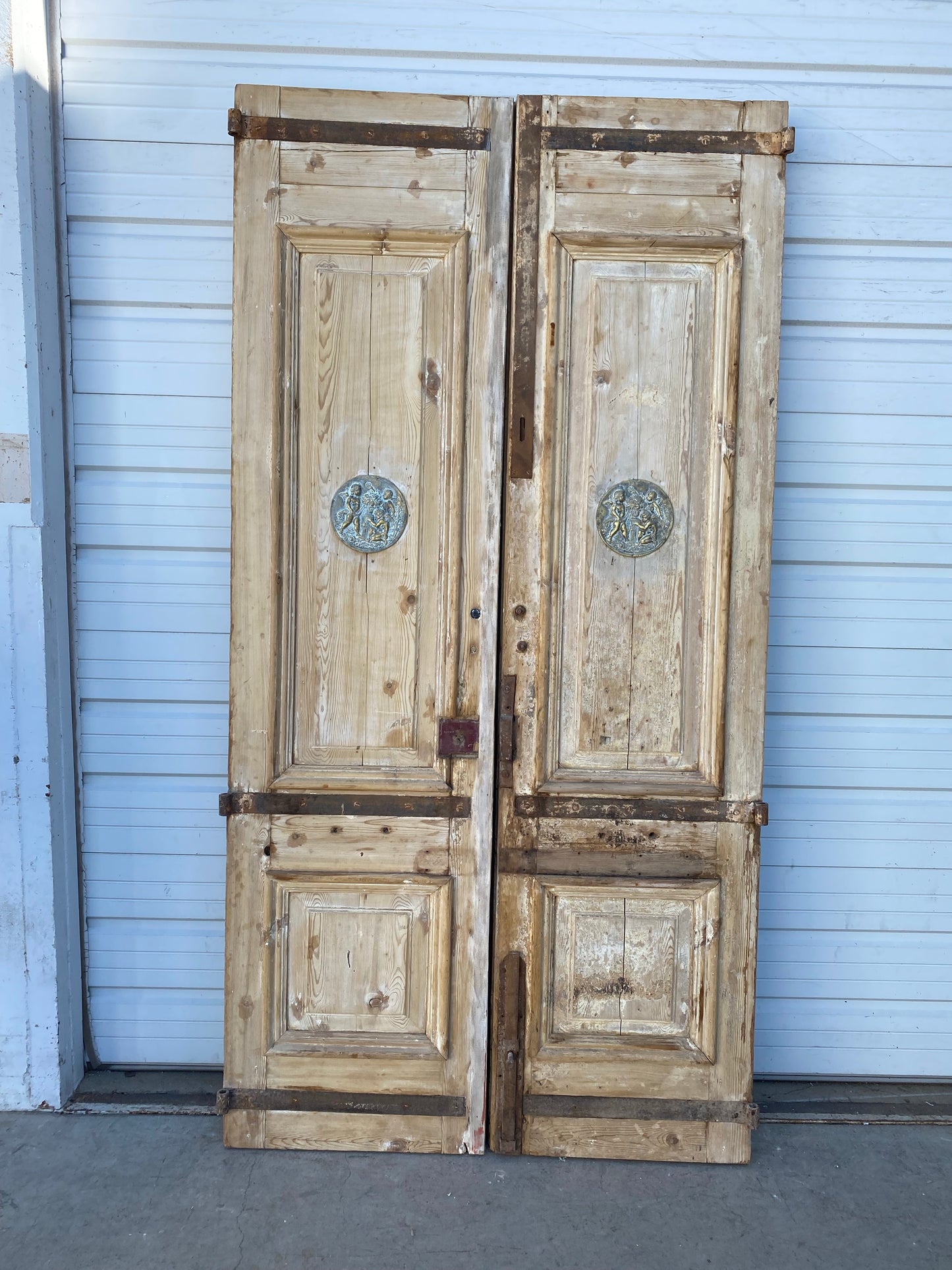 Pair of Antique Wood Carved Doors