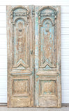 Pair of Ornate Antique Wood Carved Doors