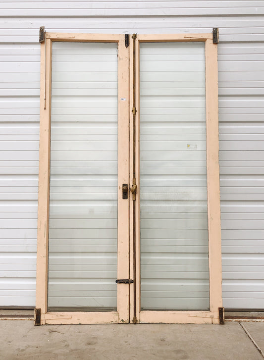 Pair of Antique Beveled Glass Doors