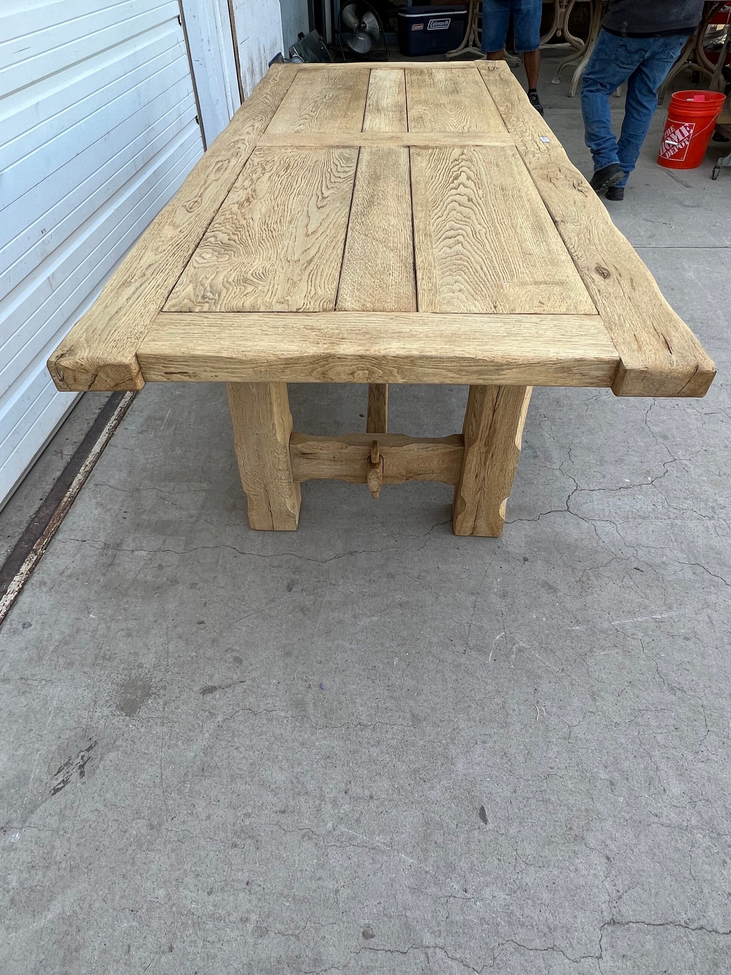 Straight Legged Bleached Dining Table