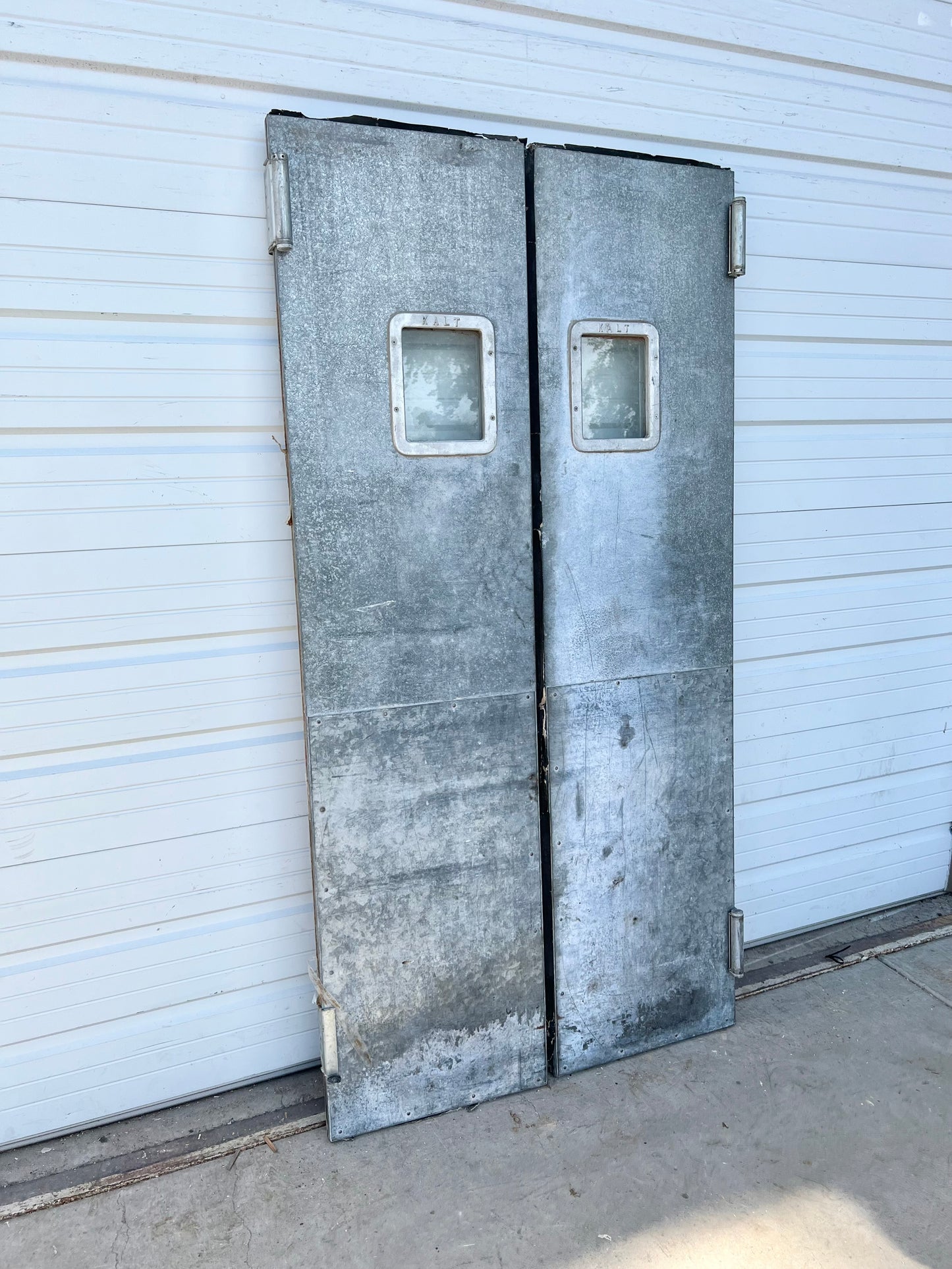 Pair of Metal Restaurant Kitchen Doors