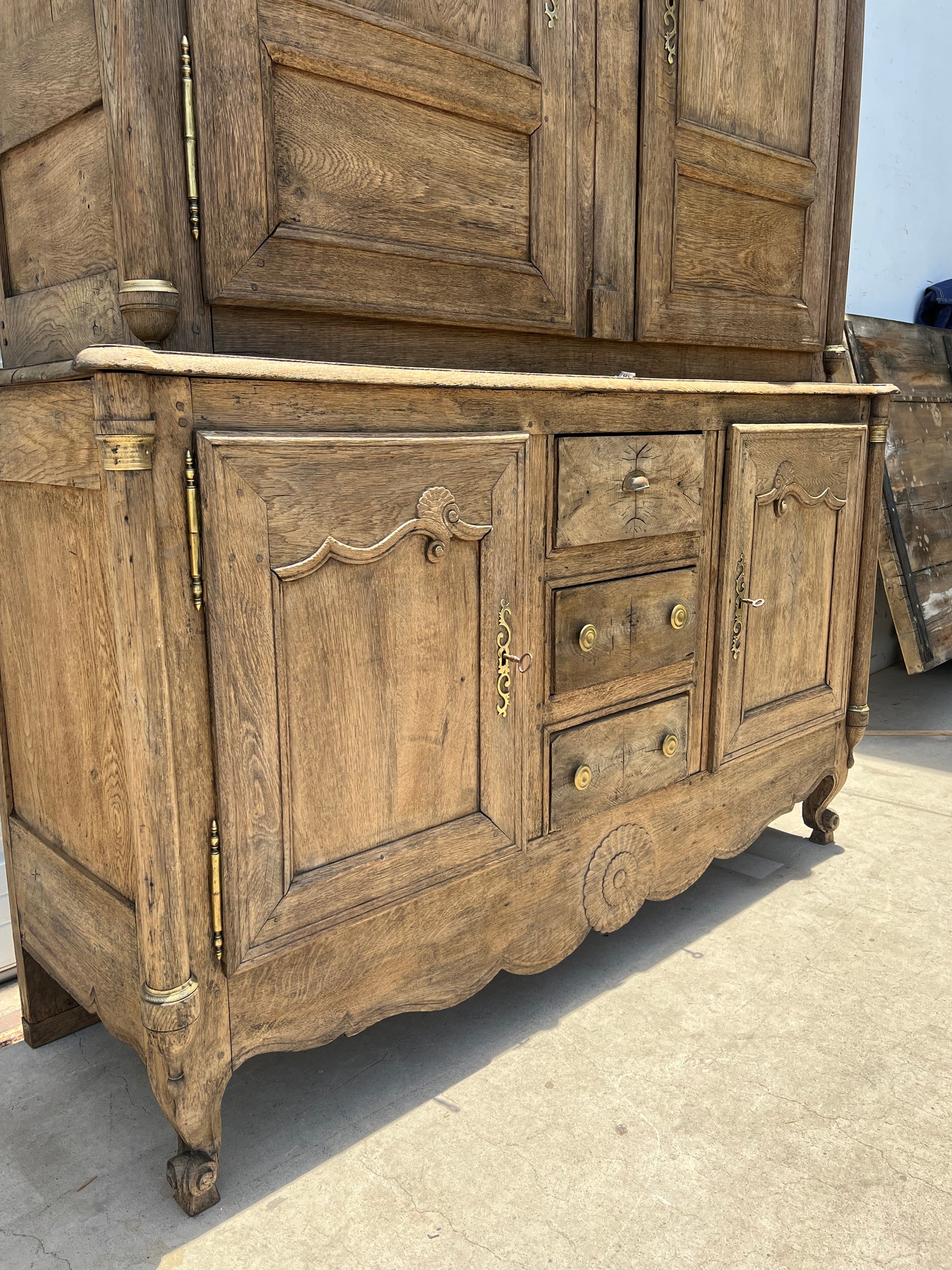 French Antique Cabinet / Hutch, c.1850 Lorraine Region of France 